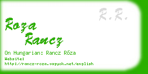 roza rancz business card