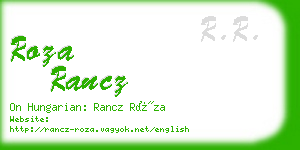roza rancz business card